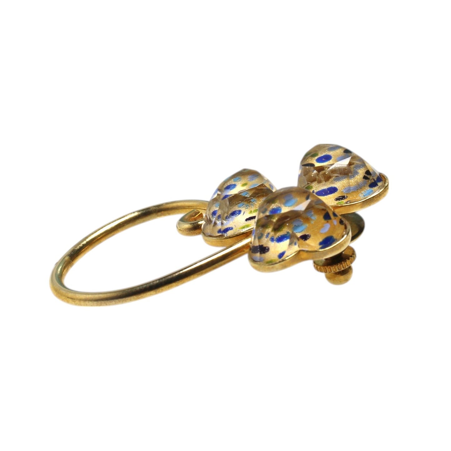 ピンブローチ 眼鏡ホルダー 花 金 紫陽花 TAMARUSAN