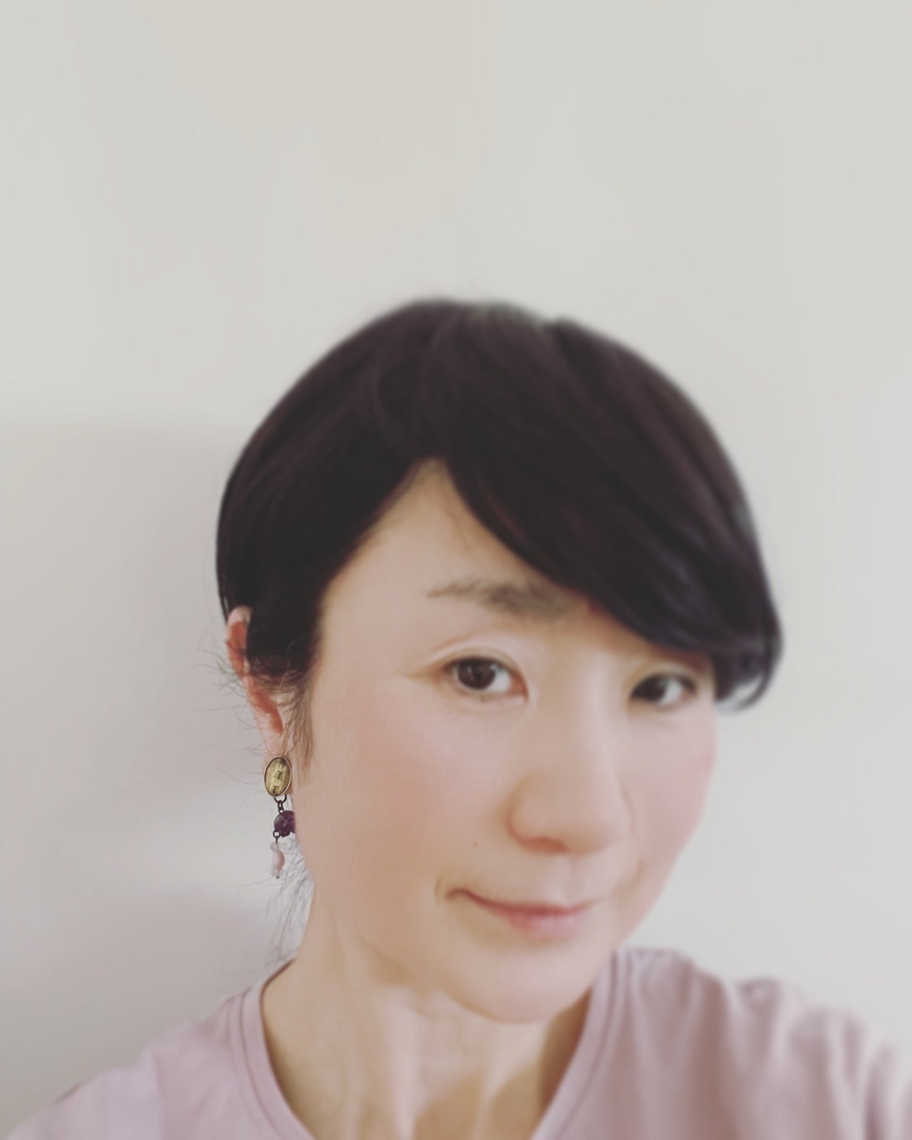 イヤリング グレー ハンミョウ アメジスト 薔薇 TAMARUSAN