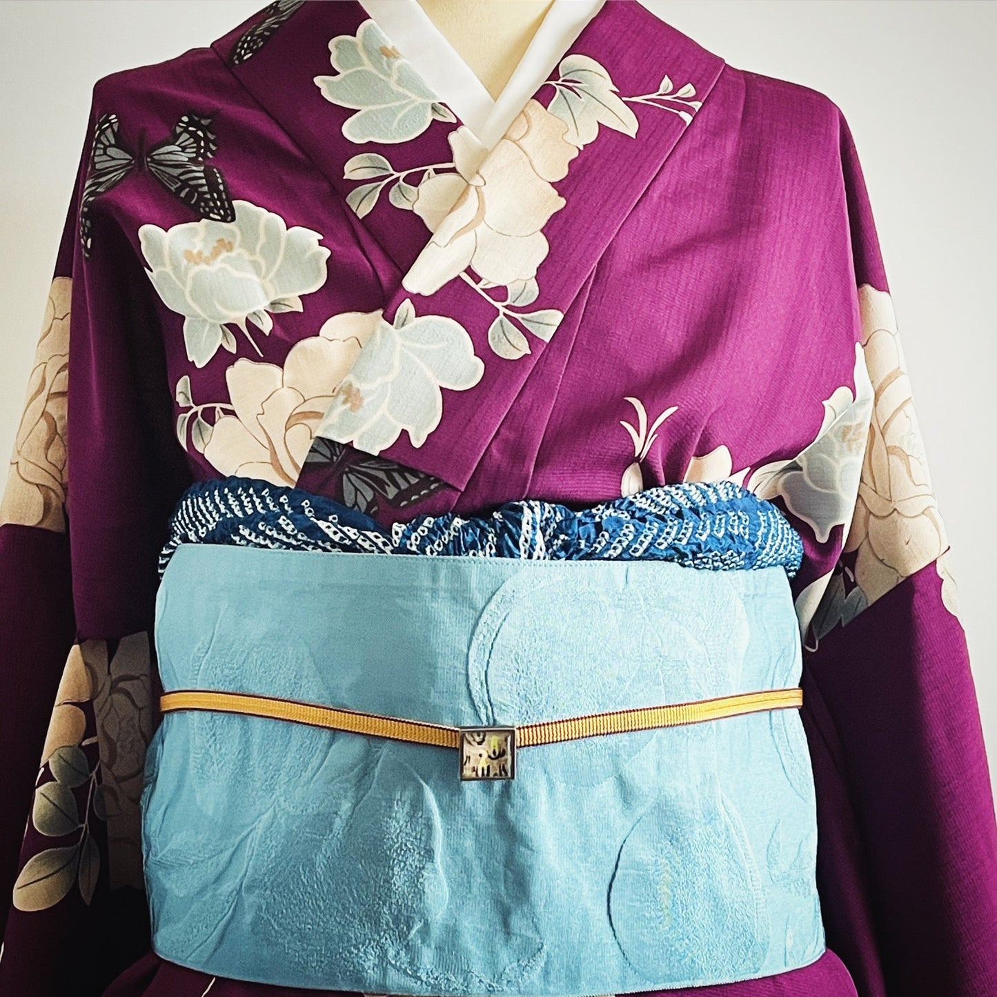 帯留 黒 鶴 花 TAMARUSAN