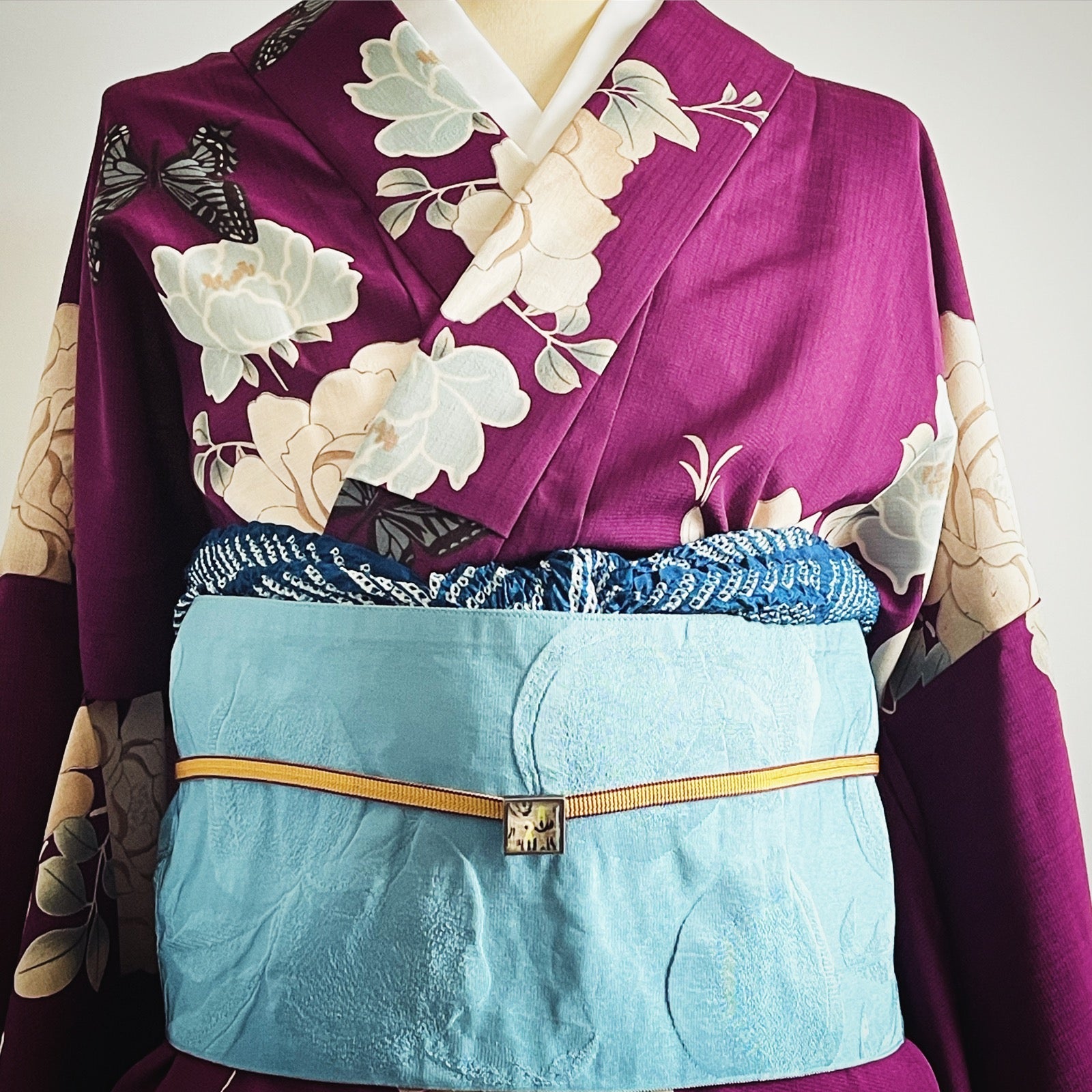 帯留 黒 鶴 花 TAMARUSAN