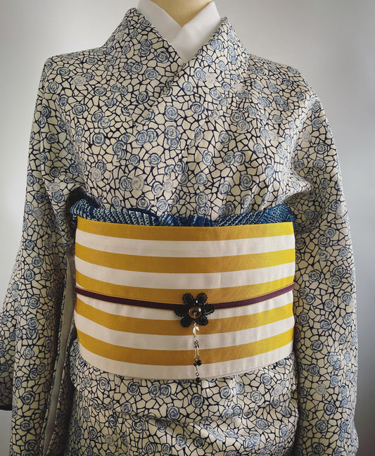 帯留め 花 レース 黒 オニキス TAMARUSAN