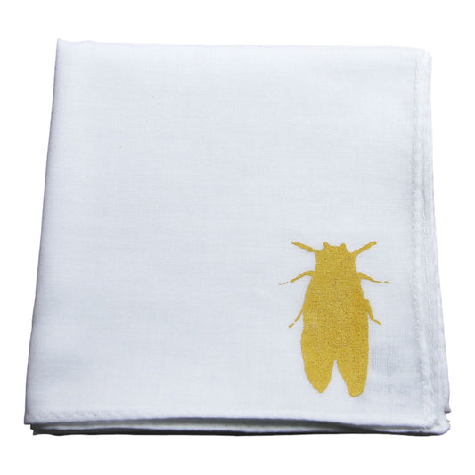 セミ ハンカチ ハンドプリント TAMARUSAN