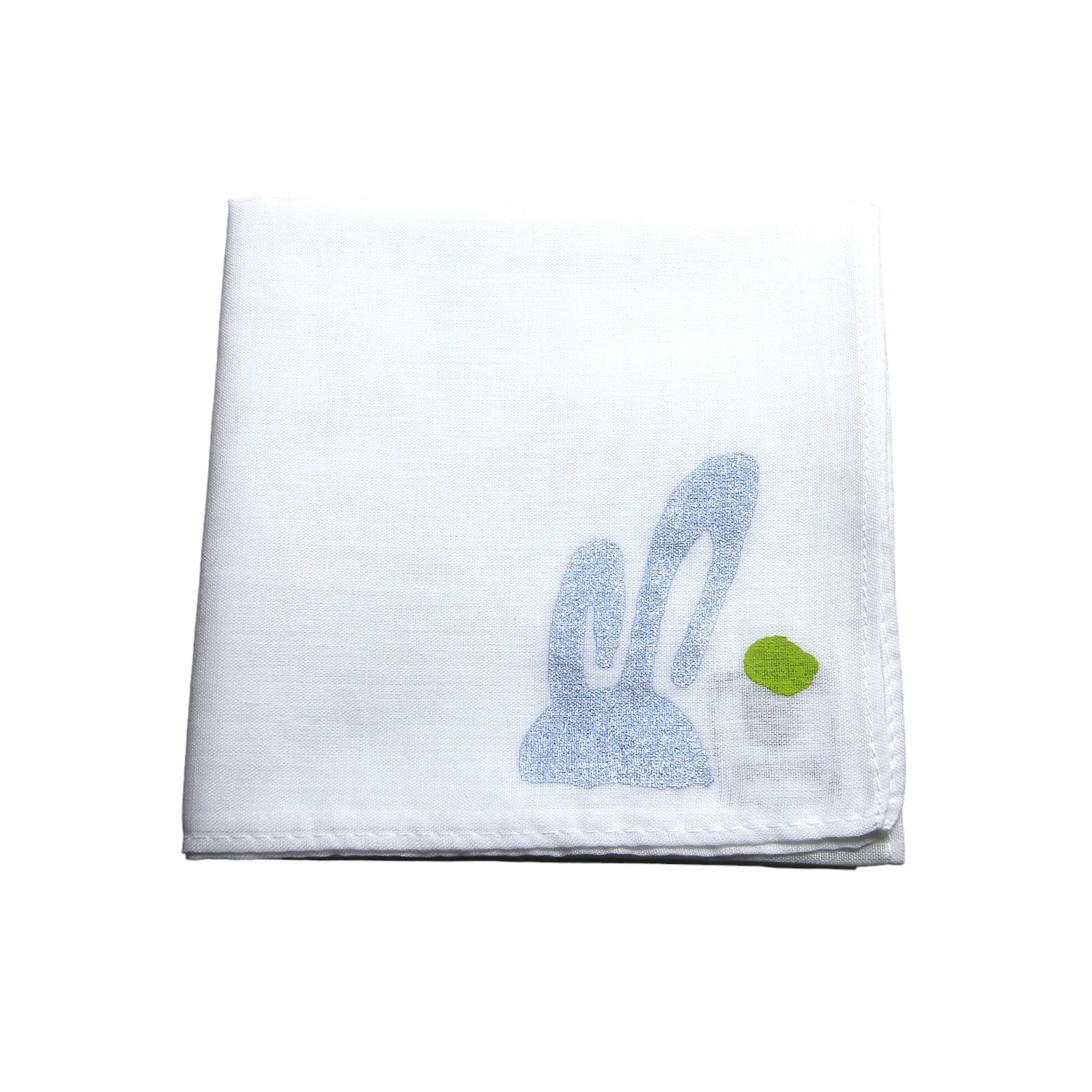 うさぎ ハンカチ ハンドプリント TAMARUSAN