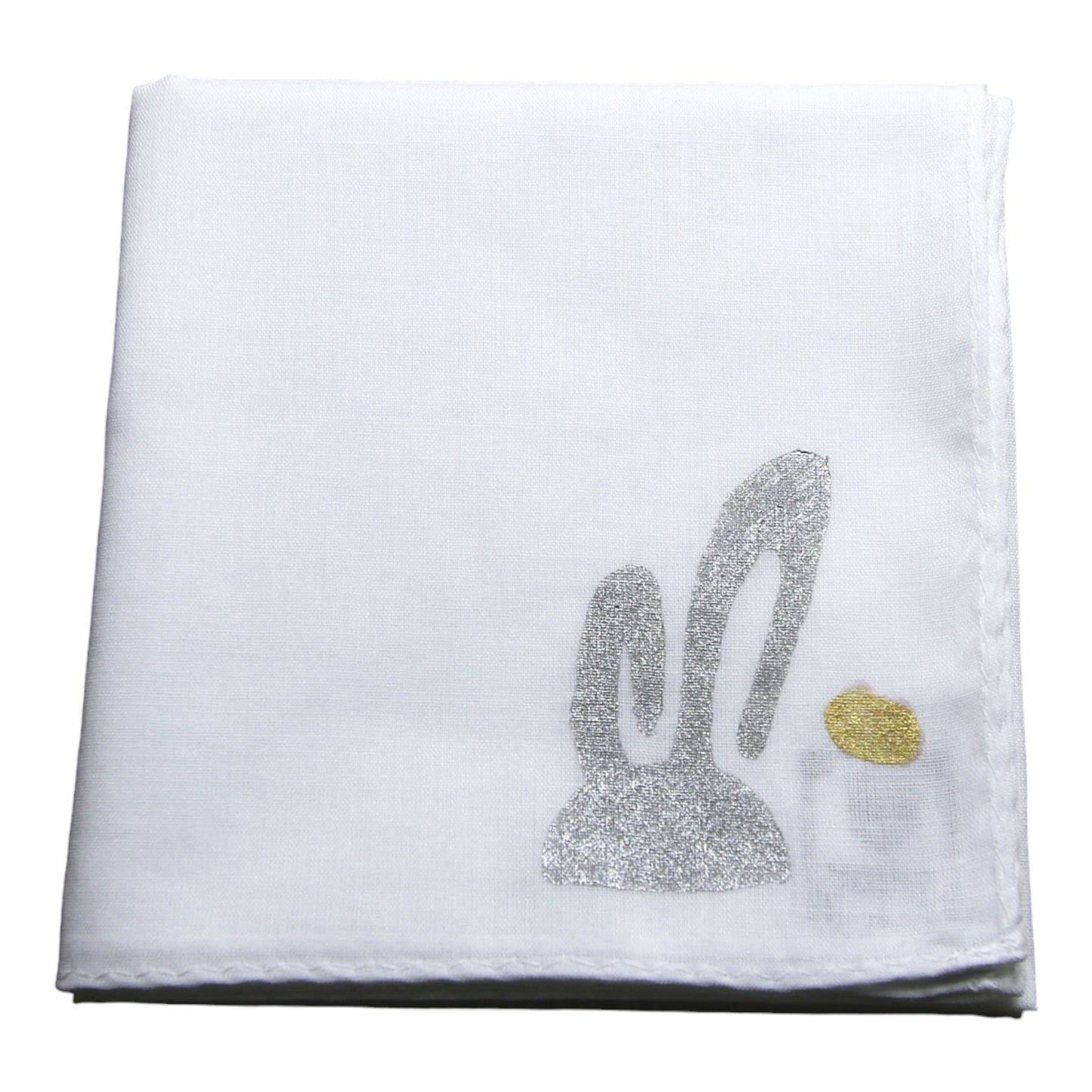 うさぎ ハンカチ ハンドプリント TAMARUSAN