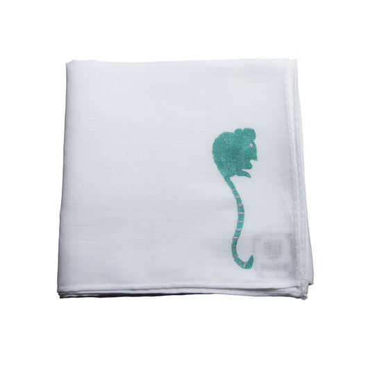 ねずみ ハンカチ ハンドプリント TAMARUSAN