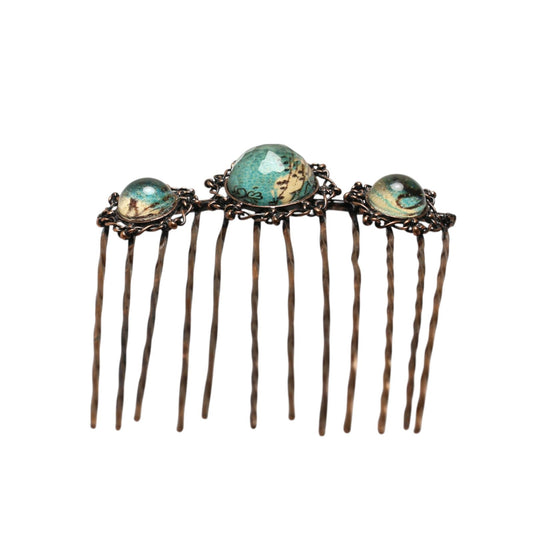 コーム 水色 アンティークカラー1点もの TAMARUSAN