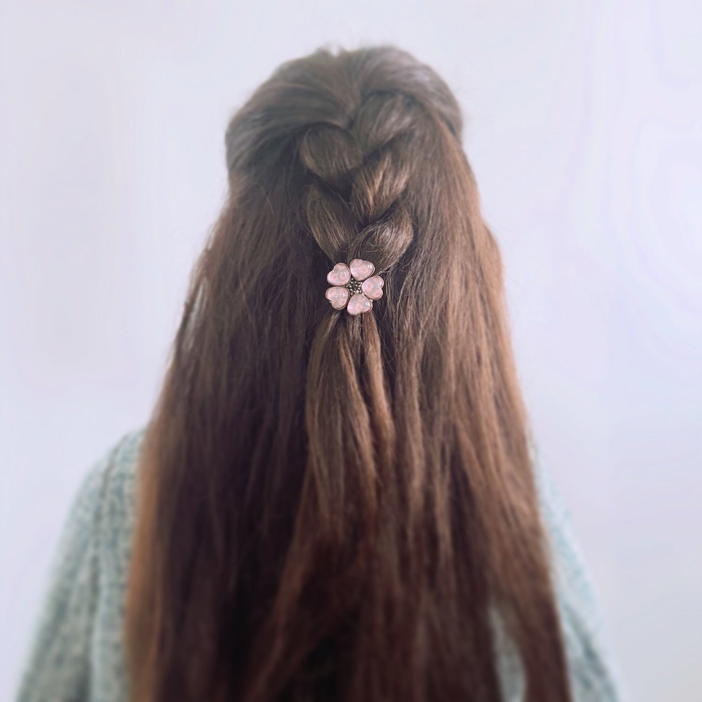 花ヘアゴム ピンク 鹿の子 和風 大人 TAMARUSAN