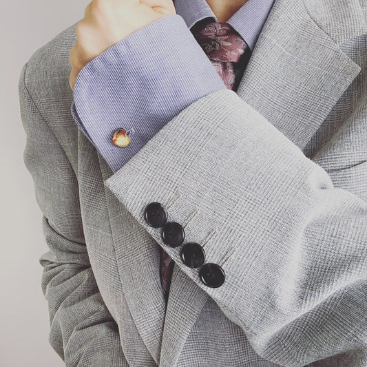 カフスボタン 紫陽花 ハート ピンク TAMARUSAN