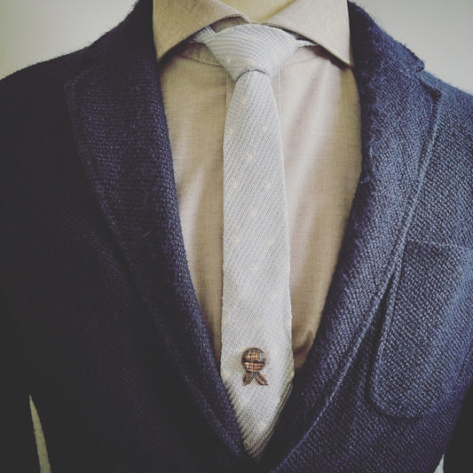 タイタックピン 水引 紫 葉っぱ TAMARUSAN