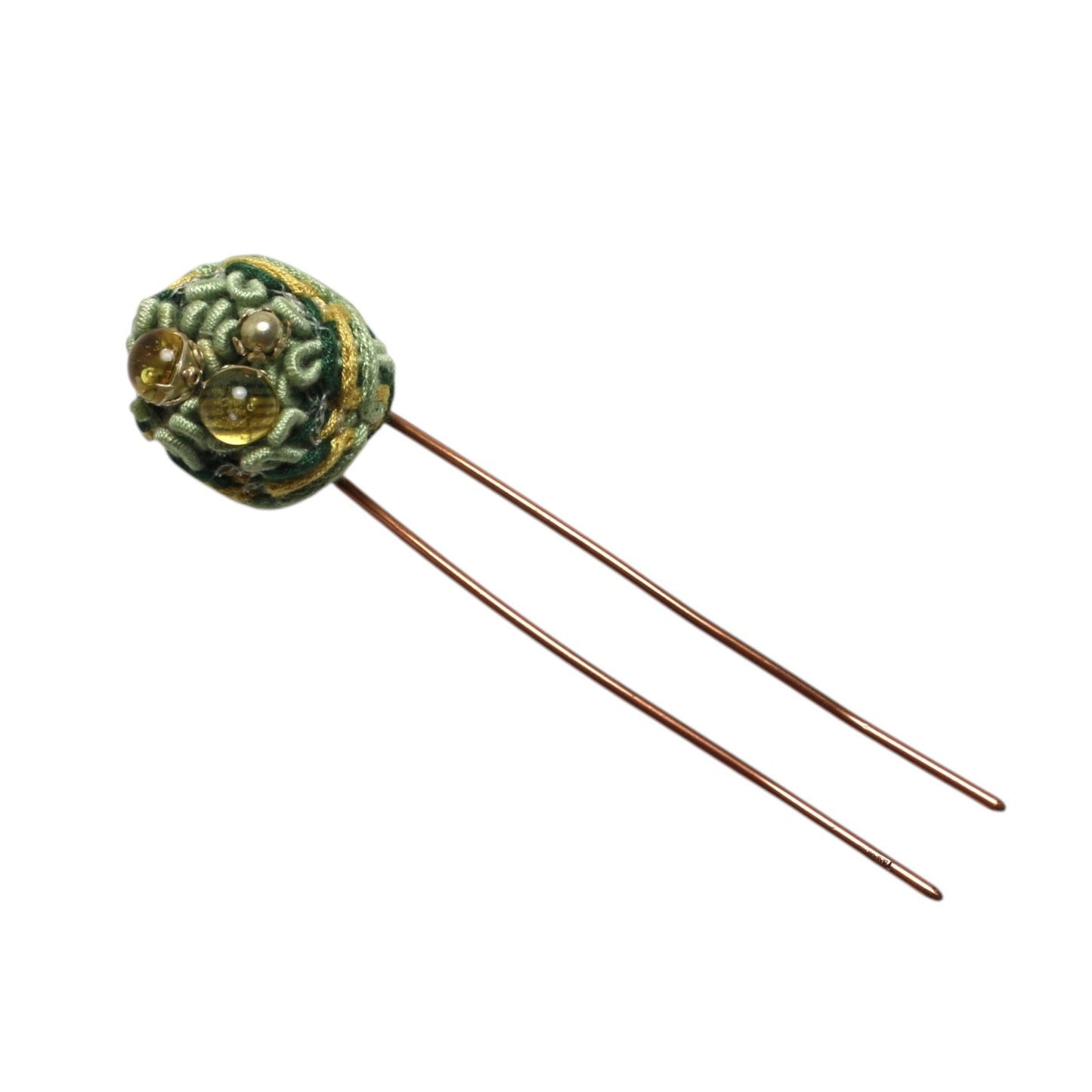 二股かんざし コサージュ 花 水色 TAMARUSAN