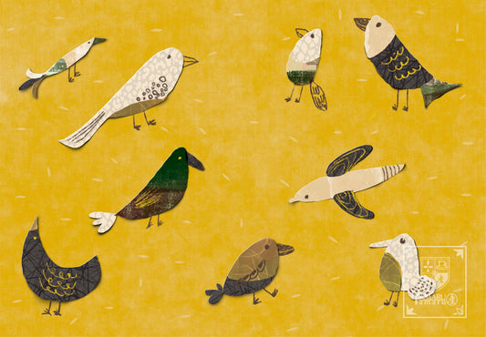 切り絵鳥 壁紙 ロゴなし(有料)5363× 3727px JPG