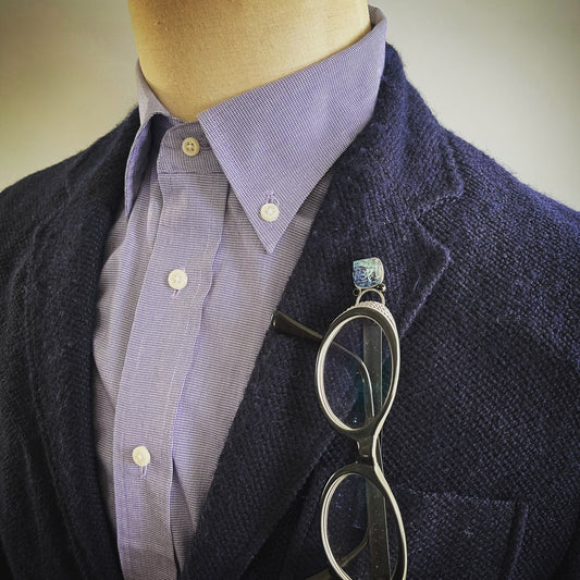 眼鏡ホルダーピンブローチ トランプ ブルー TAMARUSAN