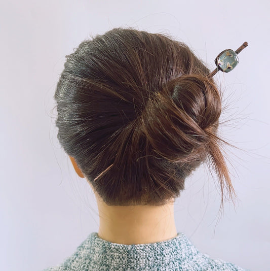 かんざし 和風 一本挿し つるくさ あさぎ色 TAMARUSAN