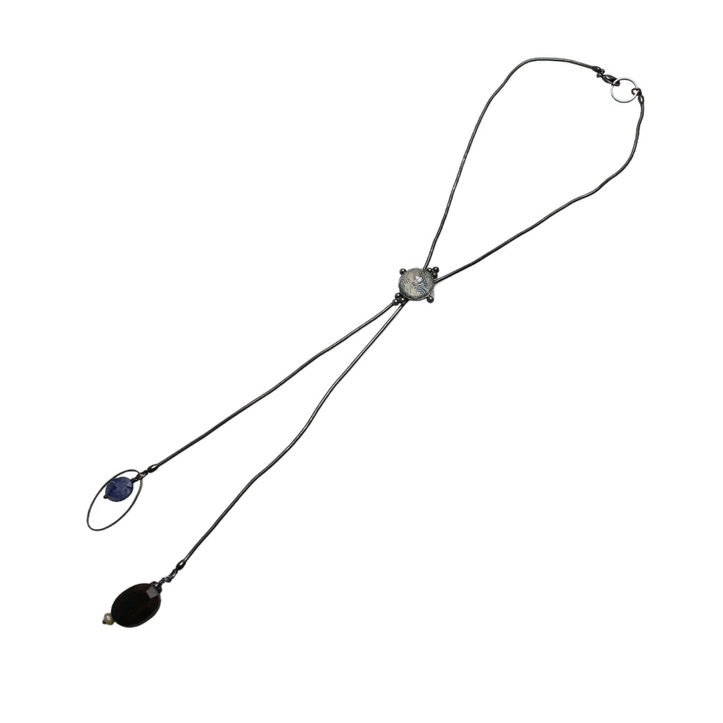 チェーンループタイ 水色 ヤモリ TAMARUSAN