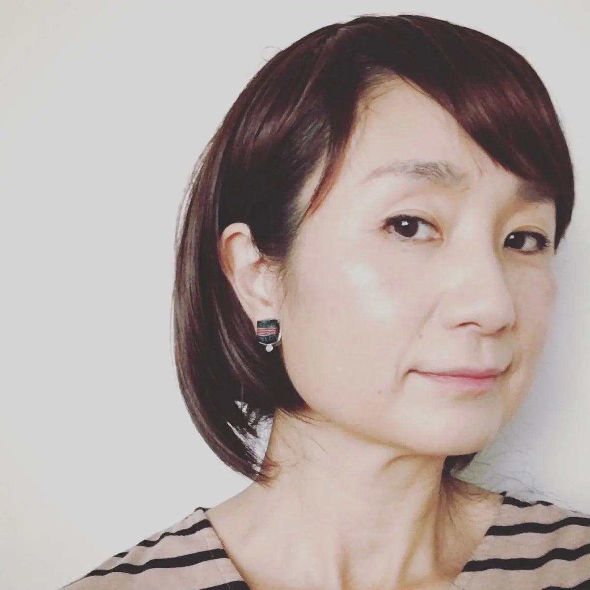 イヤリング 青 水引 ロジウム TAMARUSAN
