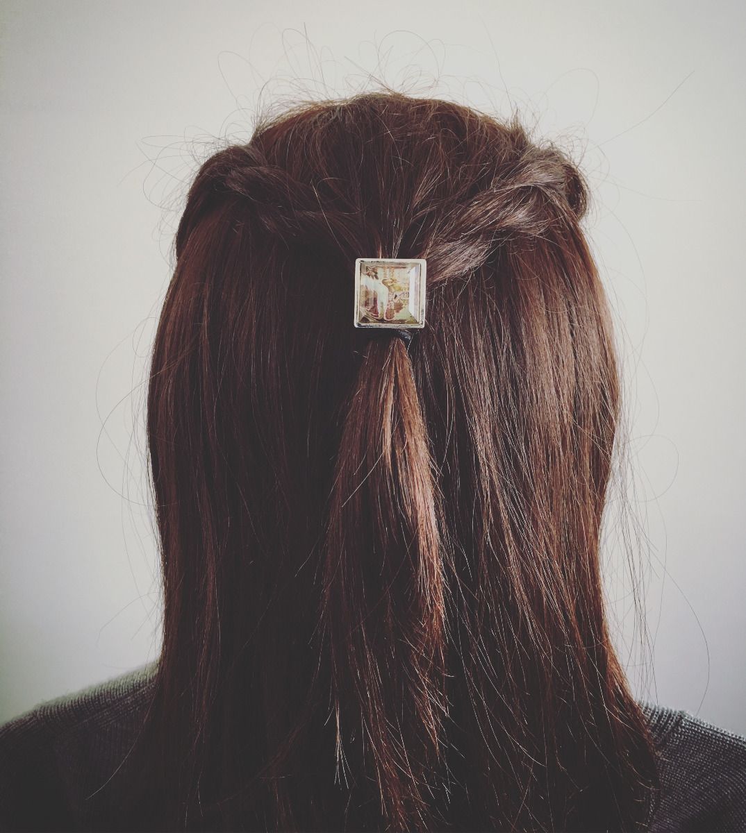 ヘアゴム 青 シンプル 四角 男女兼用 TAMARUSAN