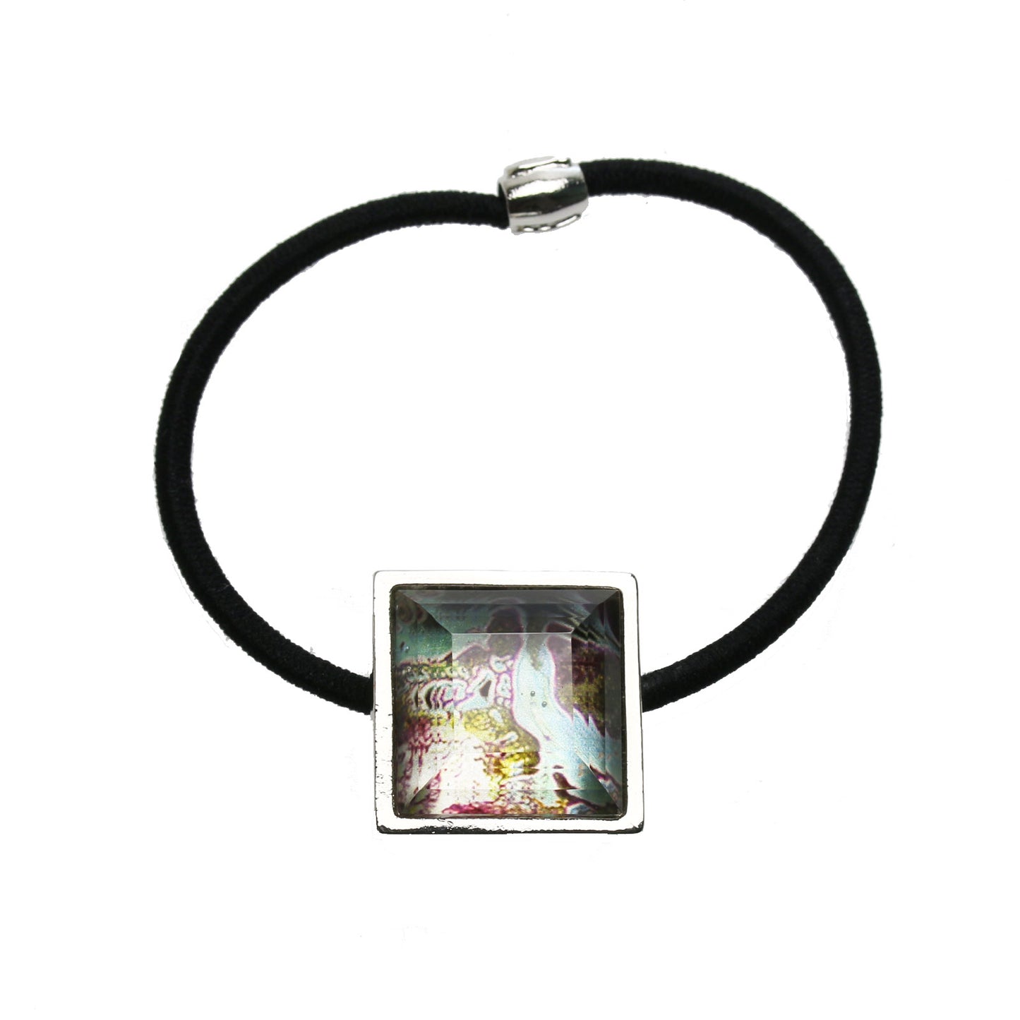 ヘアゴム 青 シンプル 四角 男女兼用 TAMARUSAN