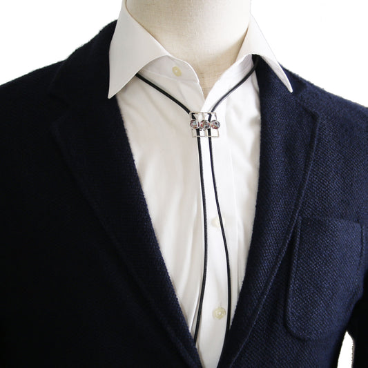 革紐ループタイ 青 クールビズ TAMARUSAN