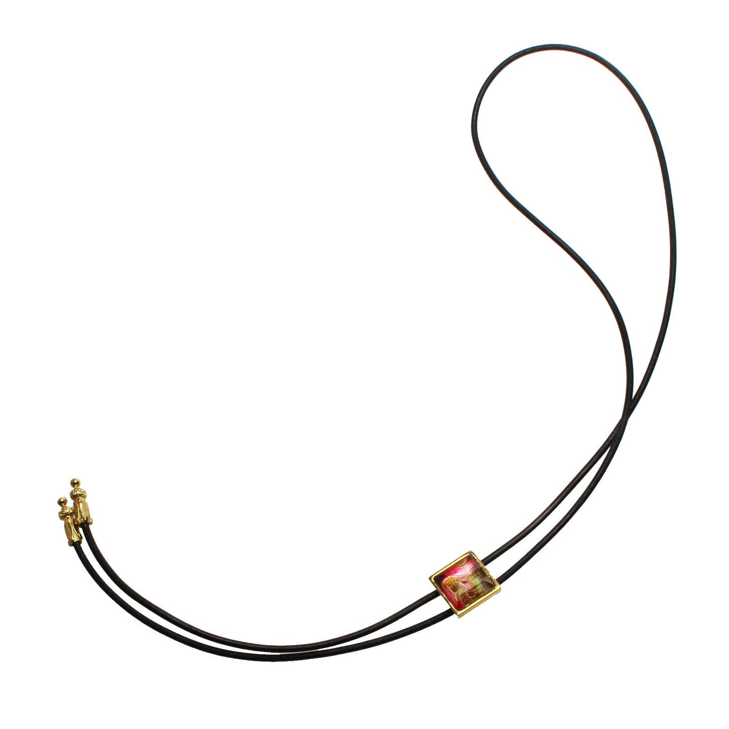 革紐ループタイ 赤 贈り物 カジュアル ネクタイ TAMARUSAN