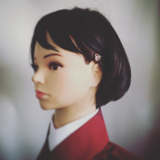 ヘアピン バラ柄 ハート ピンク 和風 TAMARUSAN