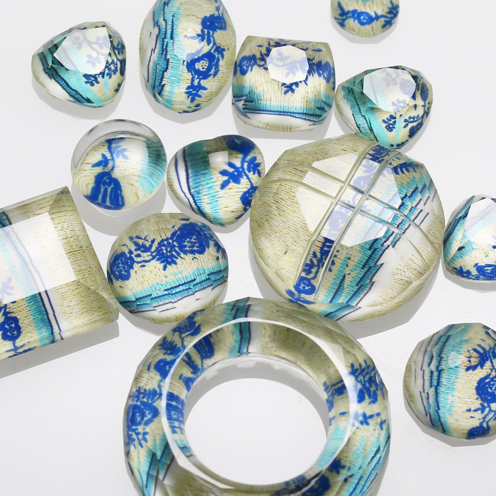 ヘアゴム バラの木 ブルー ハート TAMARUSAN