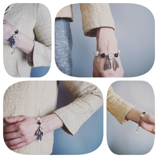 ブレスレット 渦 アメジスト 紫 TAMARUSAN