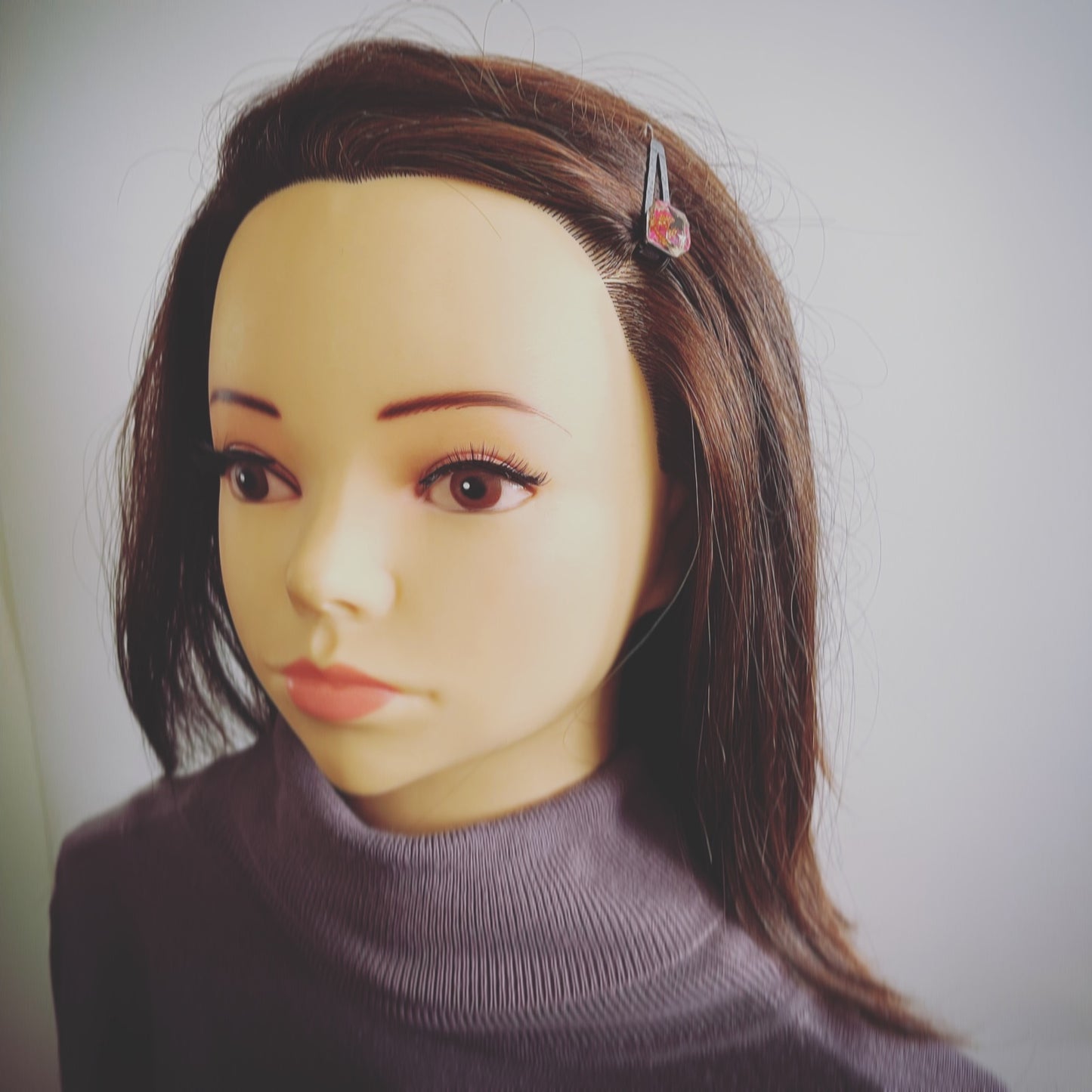 パッチン留め 蝶 ピンク 四角 TAMARUSAN