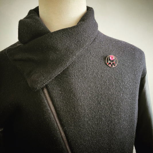 蝶 ピンク ピンブローチ ラインストーン TAMARUSAN