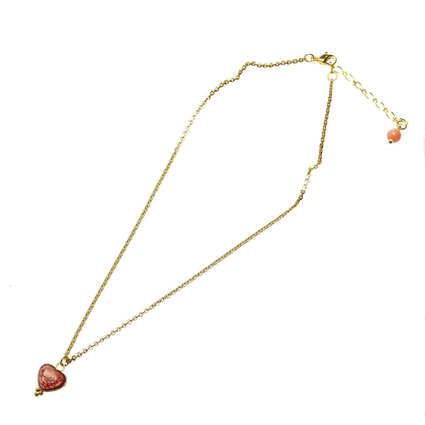 ネックレス ハート ピンク 24金 TAMARUSAN
