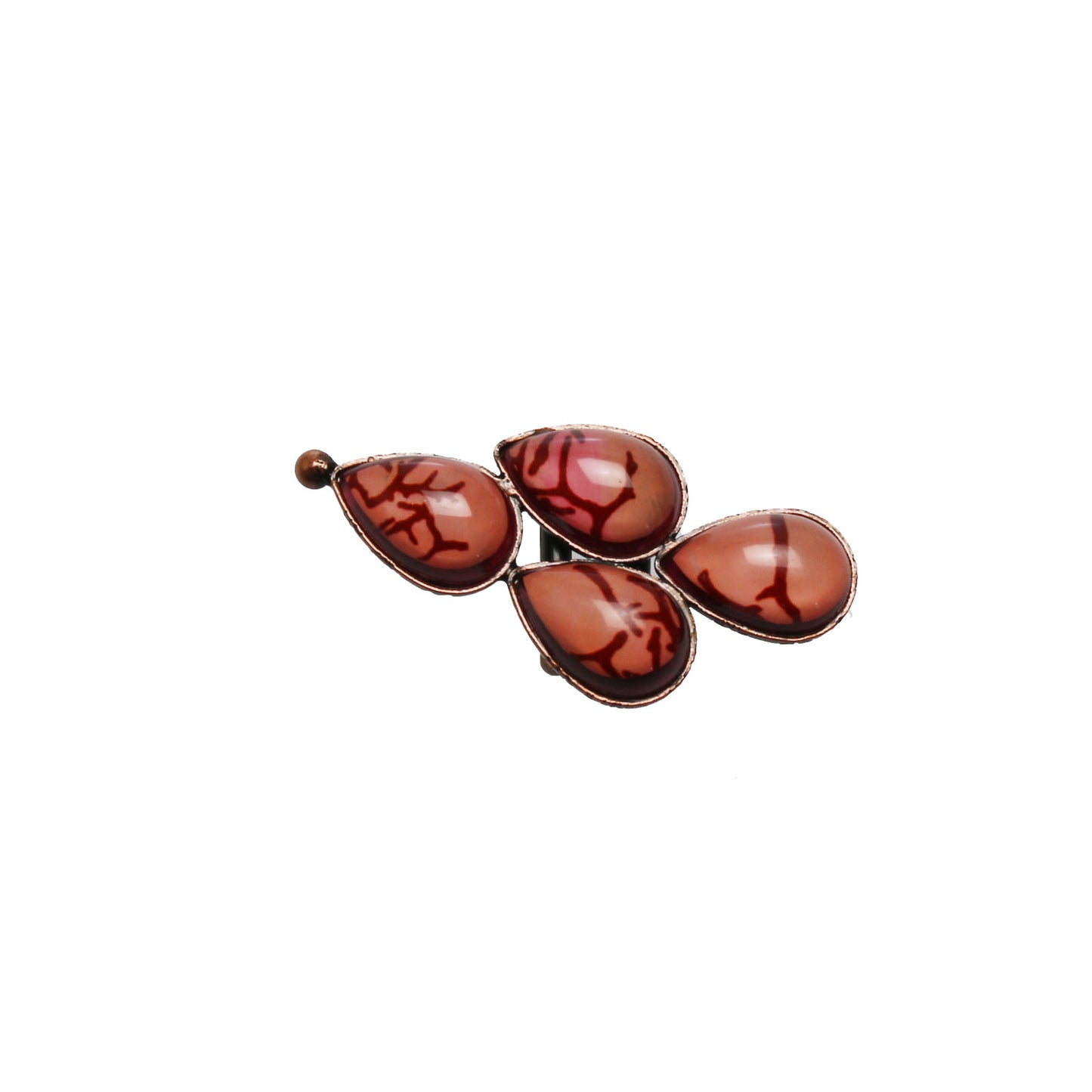 帯留め 珊瑚 ピンク アンティーク風 TAMARUSAN