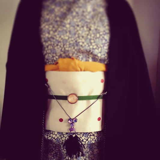 羽織紐 紫 アメジスト スミレ レース TAMARUSAN