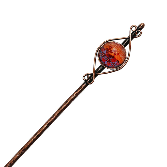 かんざし オレンジ アンティーク風 TAMARUSAN