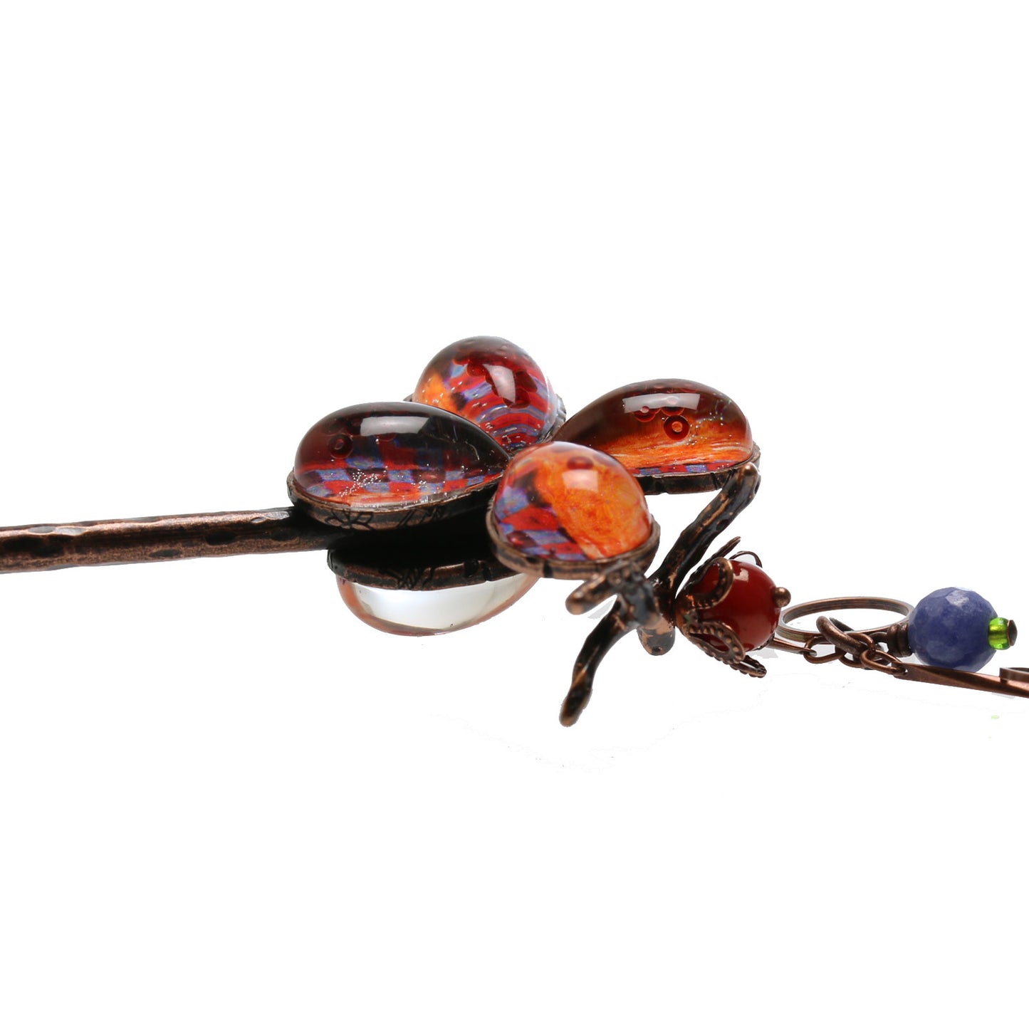 花 かんざし オレンジ 一本挿し TAMARUSAN