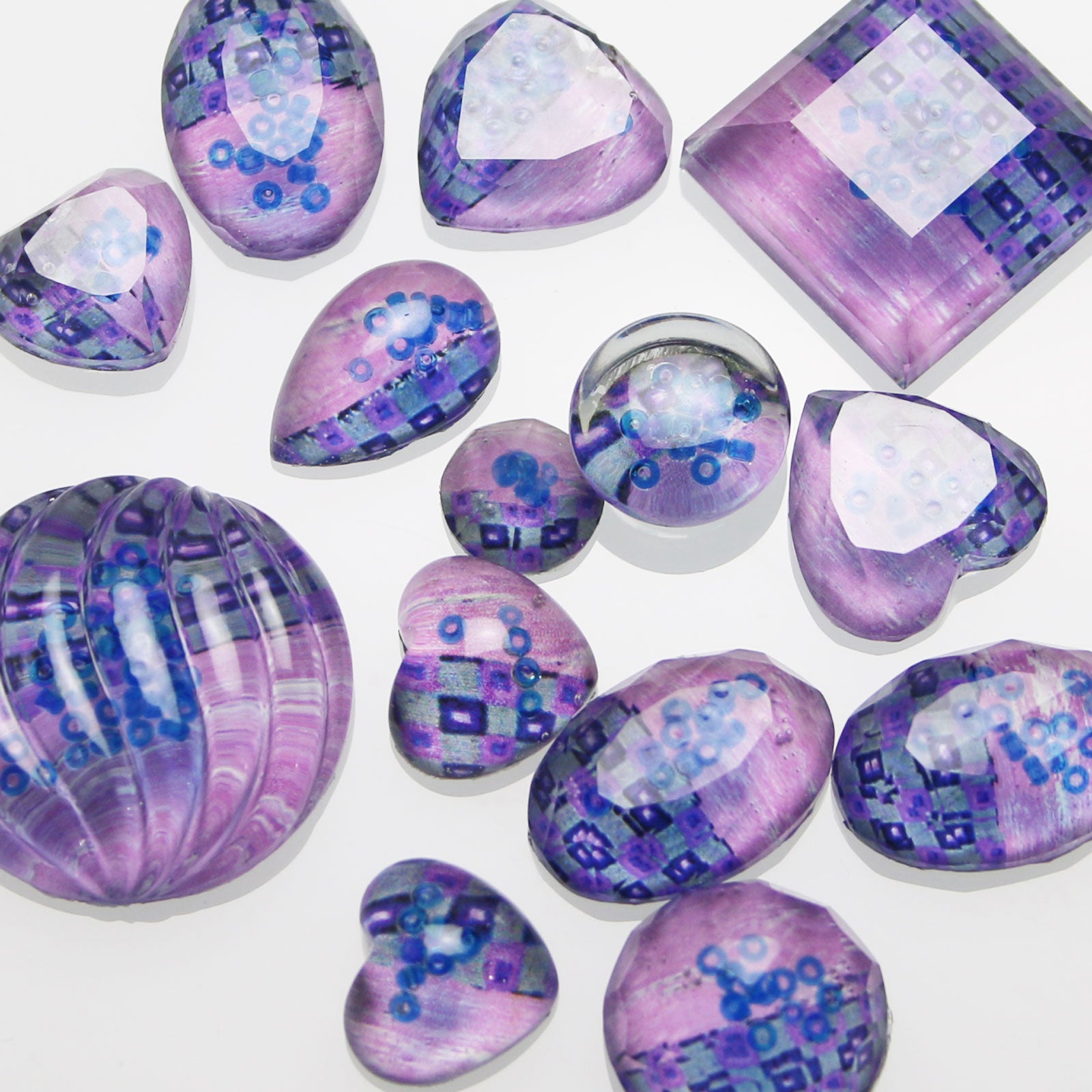 ブローチ パープル 四つ葉のクローバー TAMARUSAN