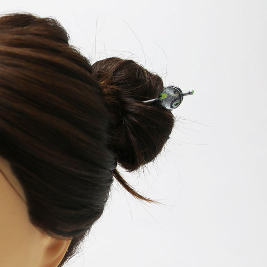 玉かんざし グレー アンティーク風 TAMARUSAN