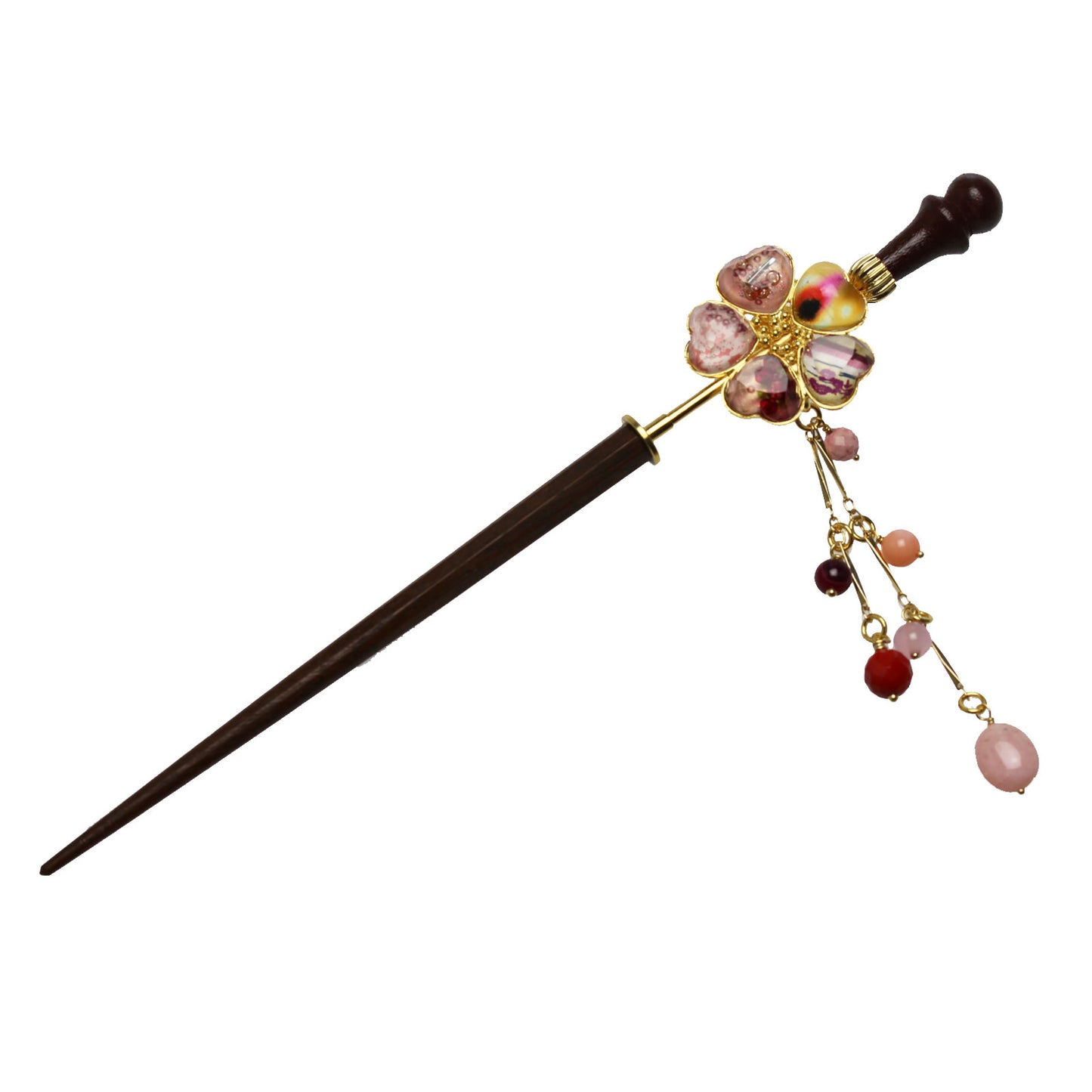 着せ替えかんざし 花 ピンクコモンオパール ピンク TAMARUSAN
