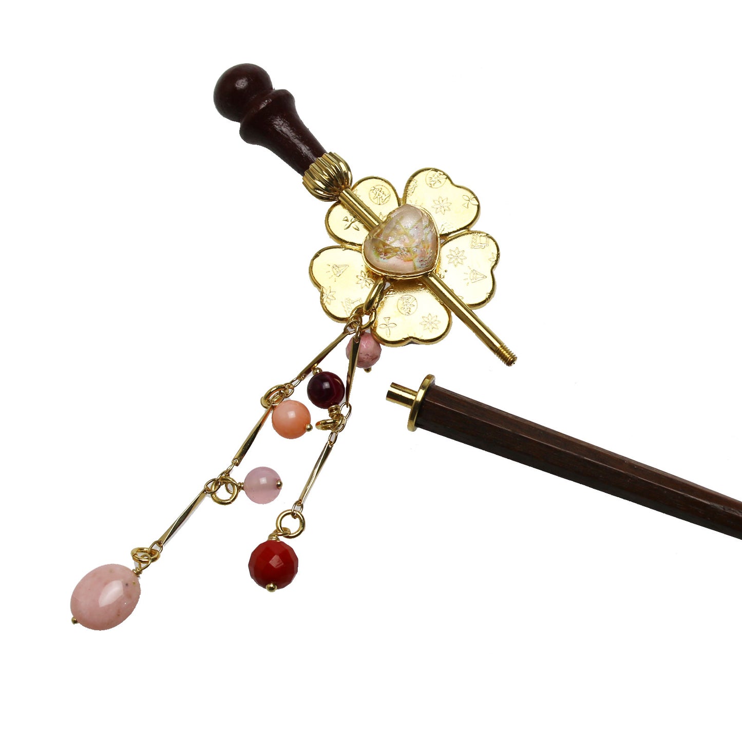 着せ替えかんざし 花 ピンクコモンオパール ピンク TAMARUSAN