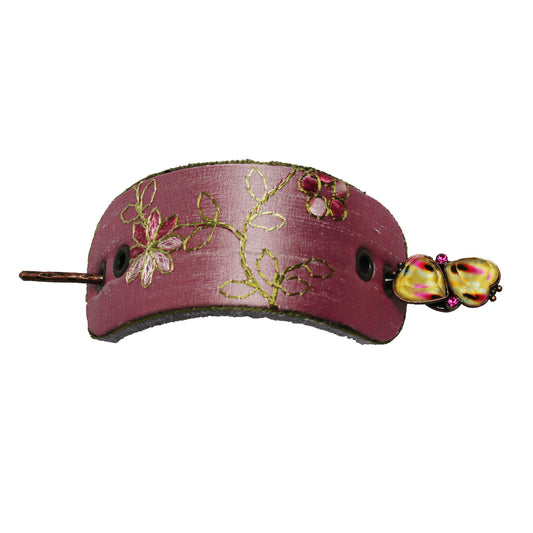 かんざしバレッタ マジェステ ピンク シルク TAMARUSAN