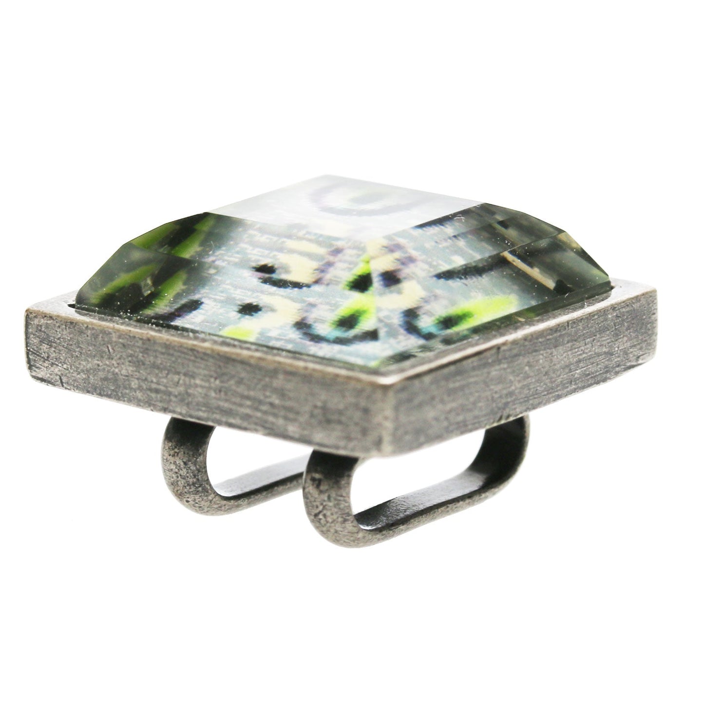 帯留 黒 鶴 花 TAMARUSAN