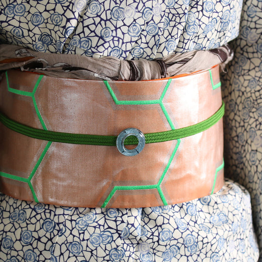 帯留め 水色 ドーナツ型 TAMARUSAN