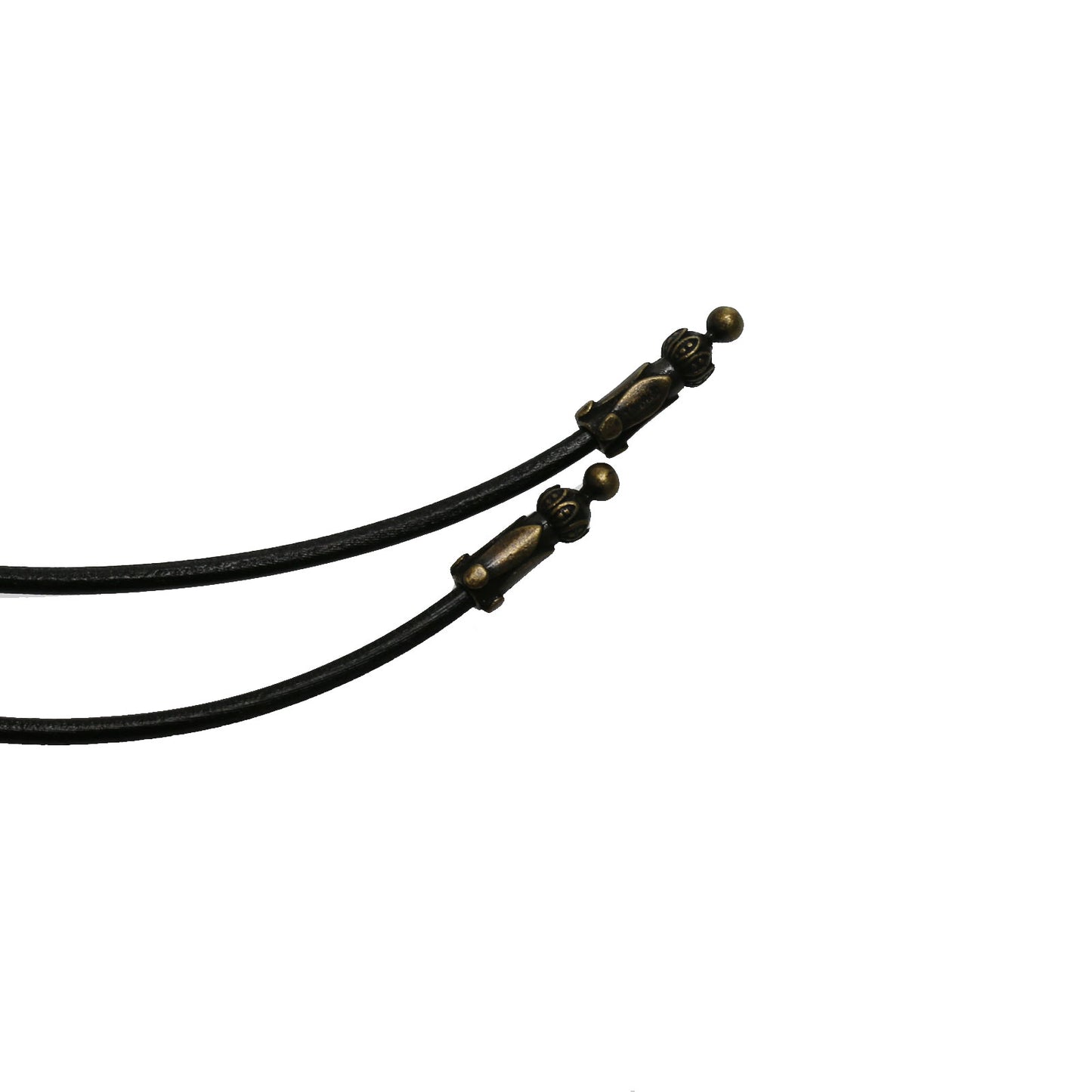 革紐ループタイ 青 ボタン風 メンズアクセサリー TAMARUSAN