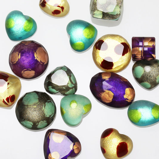 ヘアピン 黄緑 水玉 毒キノコ 金 贈り物 TAMARUSAN