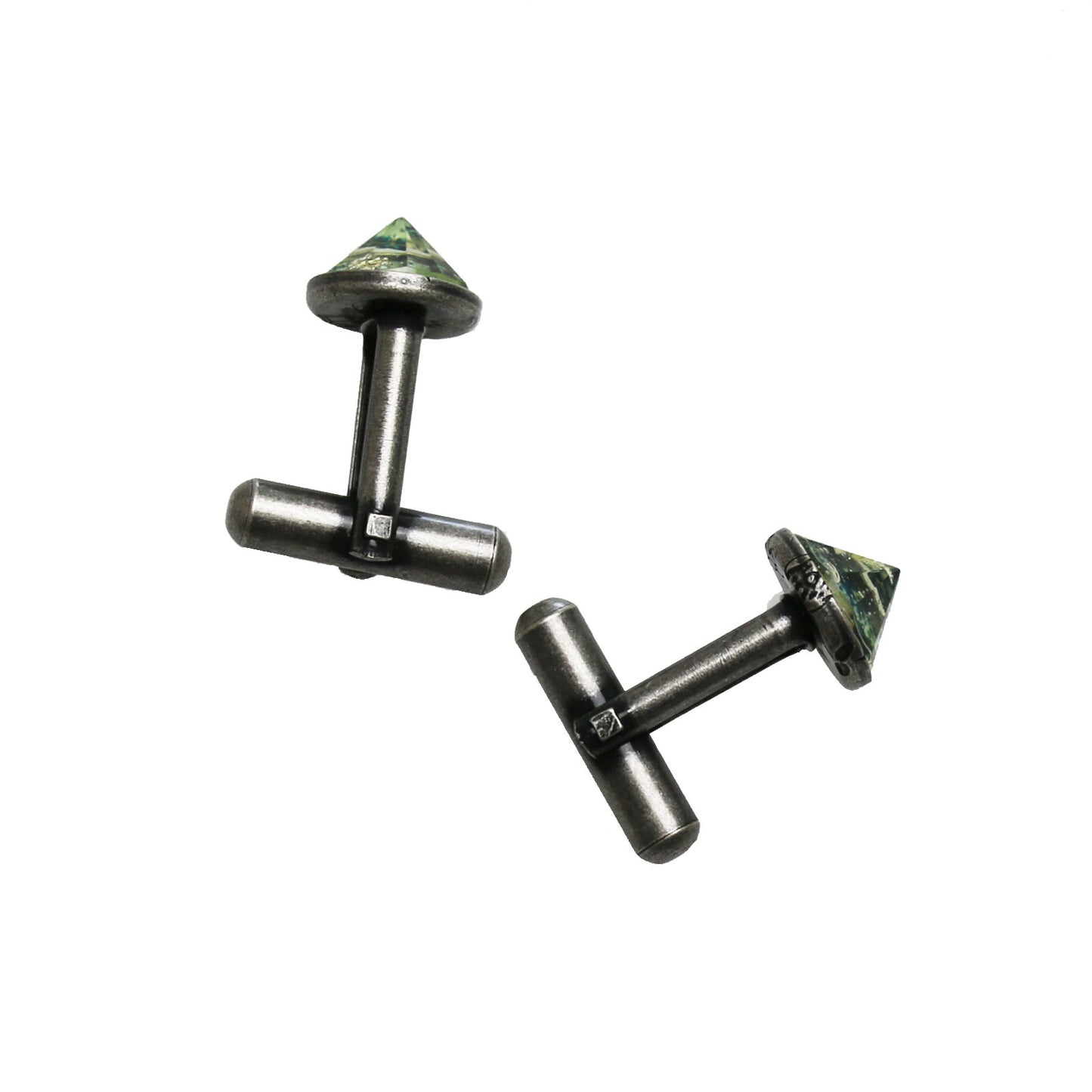 カフスボタン 恐竜 紺 純銀箔 TAMARUSAN