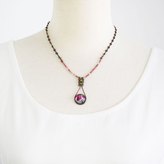 ネックレス 恐竜 紫 ロードナイト TAMARUSAN