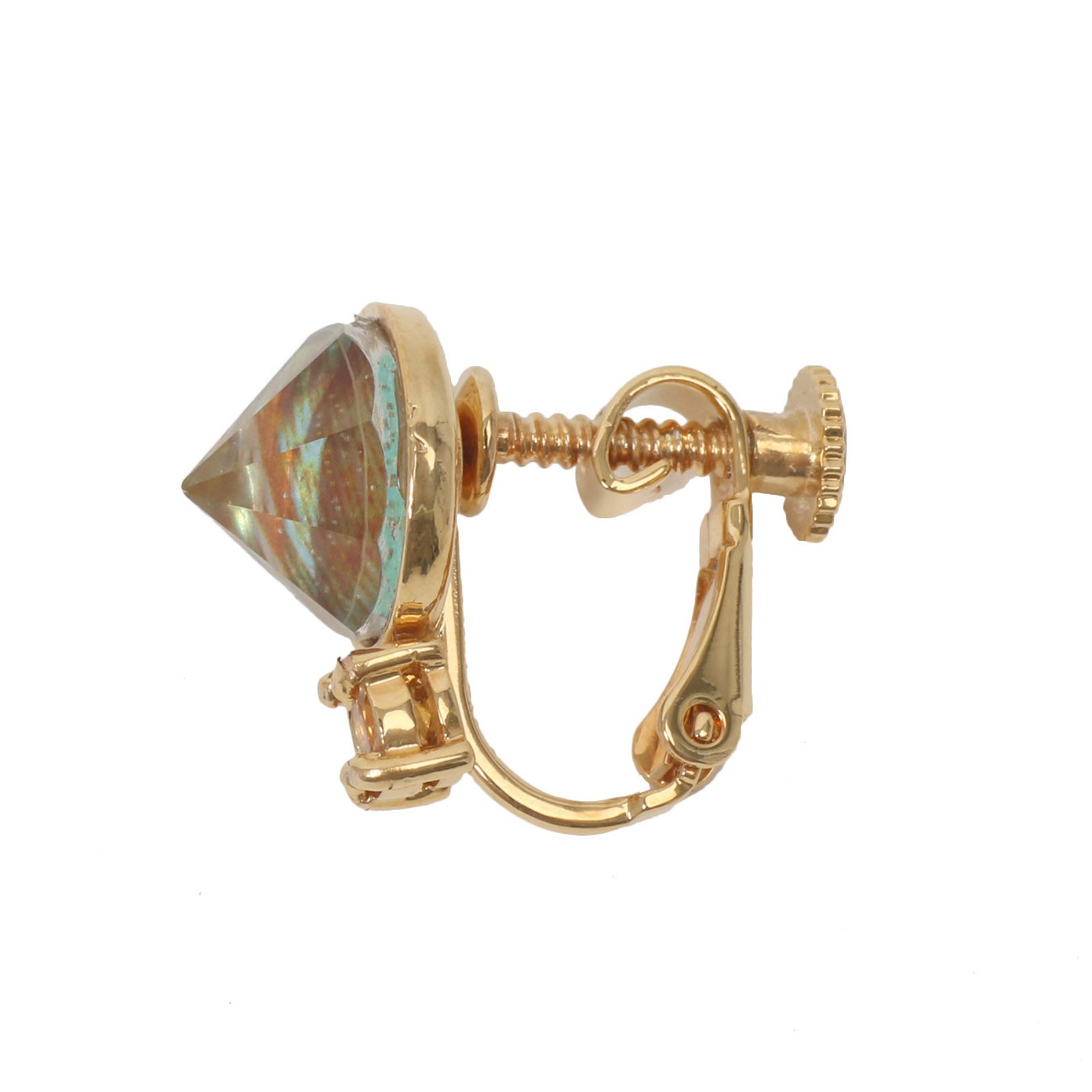 イヤリング シトリン 氷雨 ゴールド グリーン TAMARUSAN