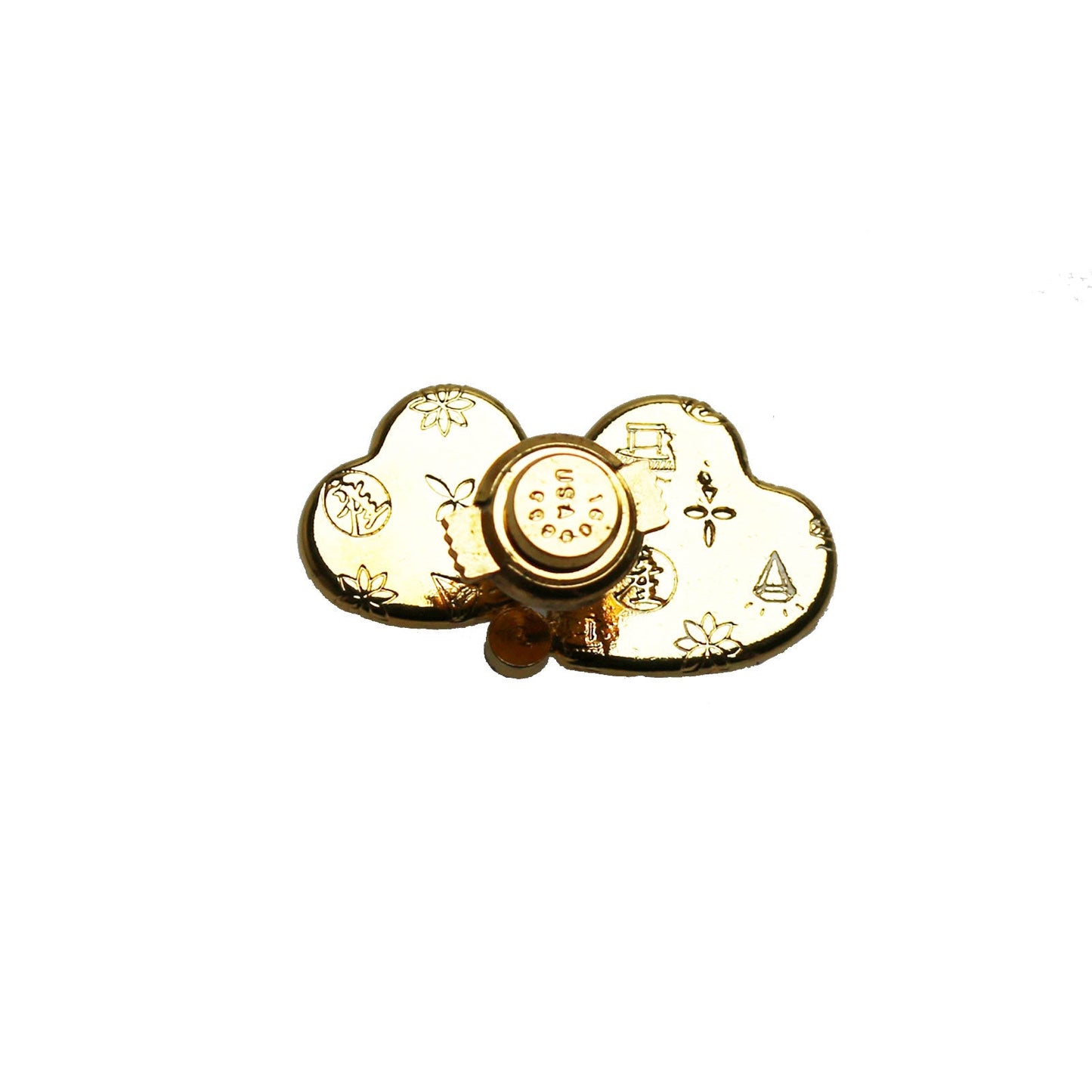 ピンブローチ 眼鏡ホルダー 花 金 紫陽花 TAMARUSAN