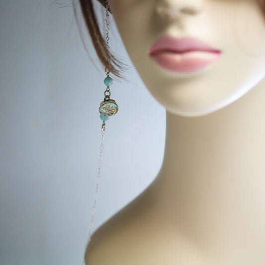 眼鏡チェーン アマゾナイト 水色 TAMARUSAN