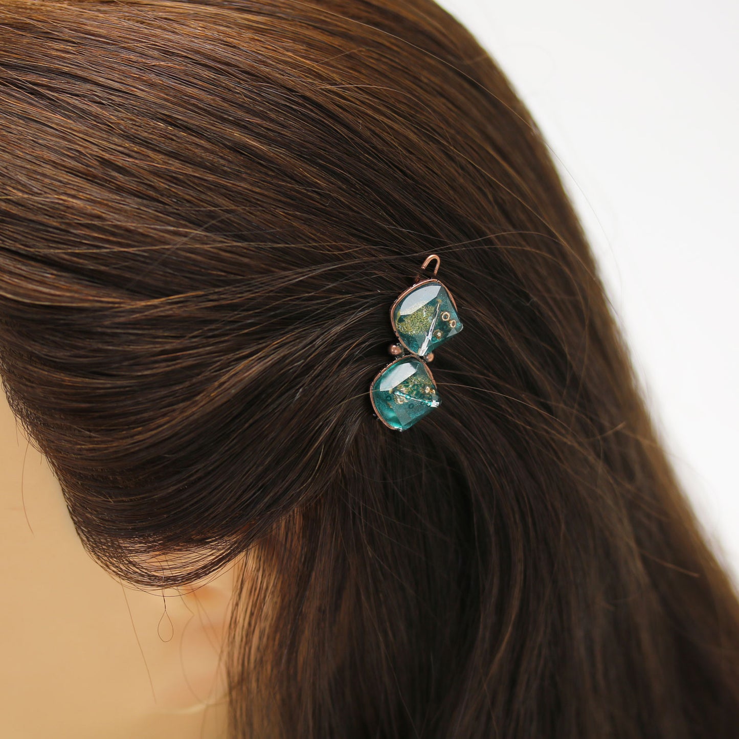 パッチン留め 緑 樹脂 和装ヘアスタイル TAMARUSAN