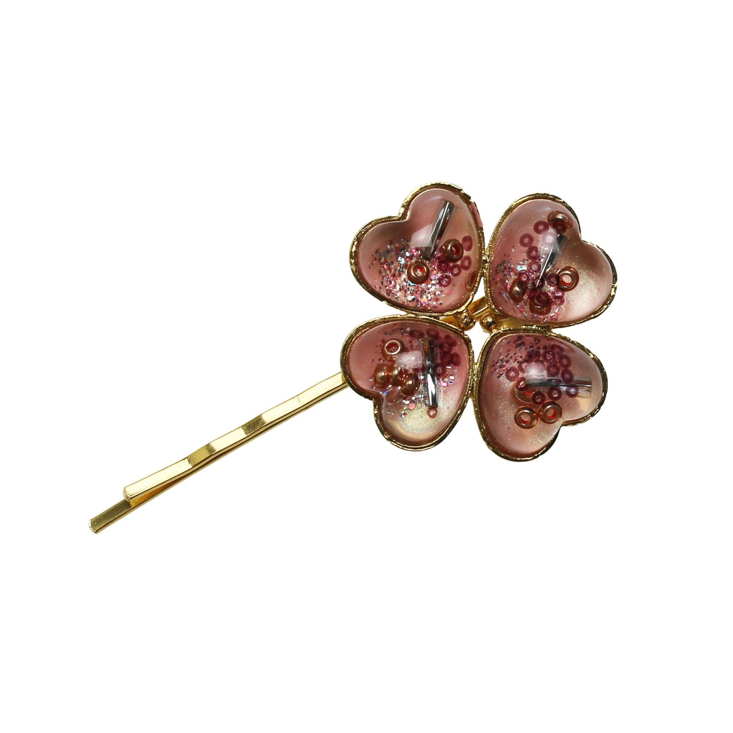 花 ヘアピン ピンク 金 おしゃれ 大人 TAMARUSAN