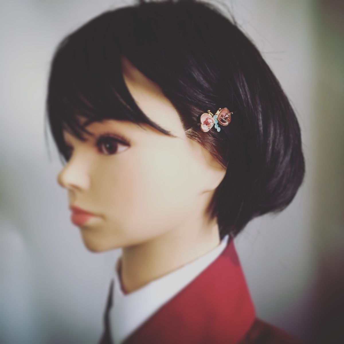 蝶 ヘアピン ピンク 金 高級 大人 TAMARUSAN